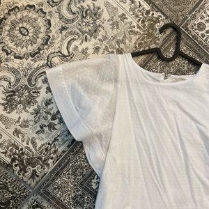 JCrew white eyelet dress “angle wing “ sleeves